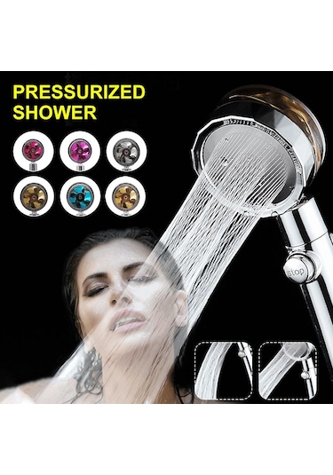 Jms Kırmızı Turboşarjlı Duş Başlığı Filtresi Yağış Duş Başlığı Su Tasarrufu Yüksek Basınçlı Duş Başlığı Banyo Yüksek Basınçlı Duş Başlığı