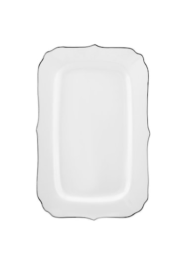 Karaca  Daisy Wave Shape Kayıklı Porselen 27 Parça 6 Kişilik Yemek Takımı Platinium