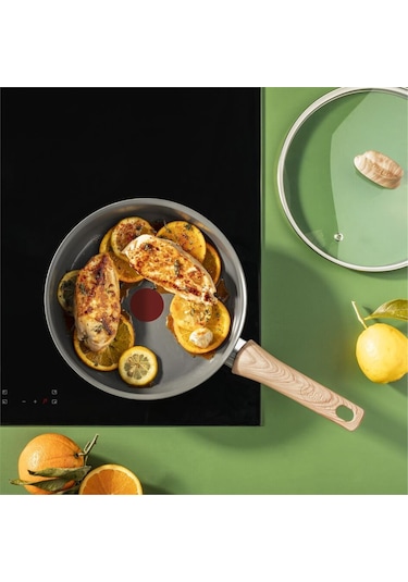 Ceramic Renew Kısa Tencere 24 Cm 08 Gri