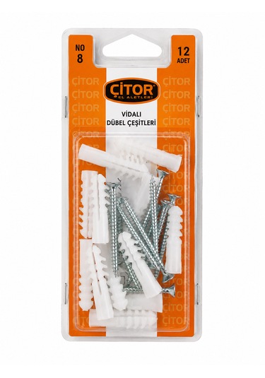 Çitor Vidalı Dübel Çoklu Paket 4 x 50