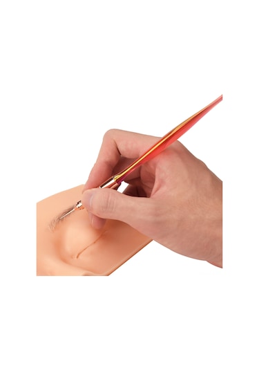 Wezone Krom Çapraz Uçlu Akrilik Cilt Kalemi - Hafif, Kaymazsız, Uyumlu Yuvarlak İğne Ve Bıçaklı Modelle, Estetik Kaş İşlemleri İçin El Kalemi
