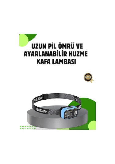 Ceylan Adam 53 Modlu Süper Parlak Led Kafa Lambası Type C Şarjlı Güç Göstergeli Çok Renkli