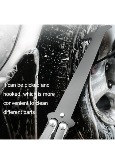 Emniyet Çekiçli Katlanır Taş Kaldırma Kancası Taşınabilir Araba Lastiği Temizleme Aleti Seti - Paslanmaz Çelik Renk