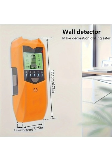 Chuangyinshop Sarı 5'te 1 Akıllı Duyvar Tarayıcı - Pil İle Metal, Kiriş, Kablo Bulucu Dıy Ve Profesyonel