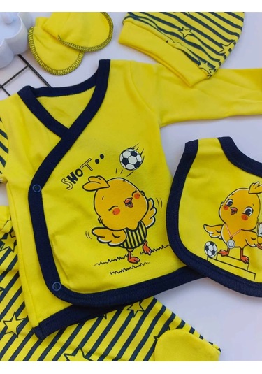 5 Parça Hastane Çıkışı , Sarı Kanarya 5'li Zıbın Seti Sarı