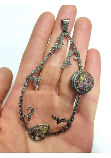 Turmalin Elmas Kolye Ucu 284