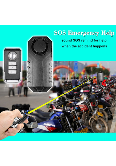 Tenfowee Bisiklet Ve Elektrikli Araçlar İçin Su Geçirmez Titreşim Alarmı, 113db Ses, 6 Zil Sesi, Uzaktan Kumandalı.