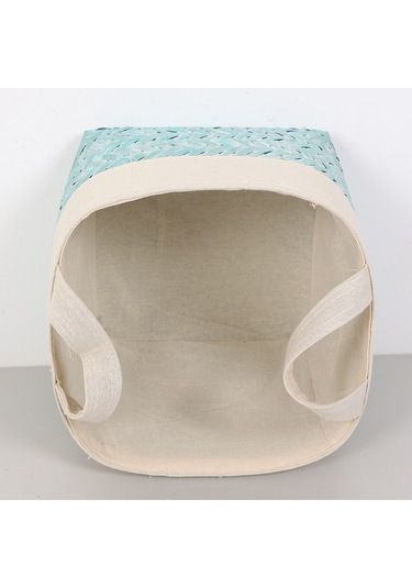 Humi 42x42x33 Cm Doğal Bambu Xl Sepet Mavi