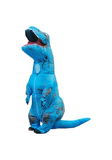 Noel Anaokulu Çocuk Tatil Yaratıcı Performans Şişme Kostüm Çocuk T-rex Yeşil Yükseklik 1.1-1.4 M Standart