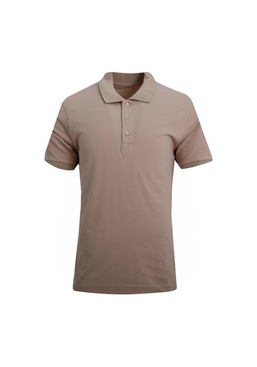 Uki Taş Comfort Fit Polo Yaka Pike T-shirt Taş