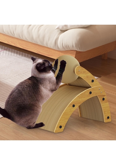 Suntek Kedi Tırmalama Pedi Oluklu Topu El 25,6cmx51,7cmx49,5cm