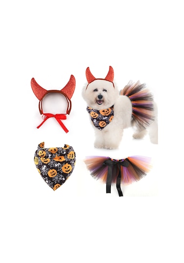 Hangfox Kedi万圣cosplay Kostüm Seti - Avrupa Stili Korkunç Sevimli Dekoratif Kıyafetler - Felt Malzeme - Tema Parti Fotoğraf Çekimleri İçin