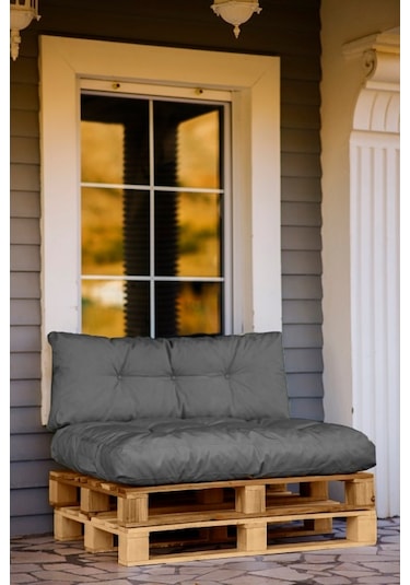 Dekosoy Dış Ve Iç Mekan Palet Minderi Takımı - Antrasit Gri