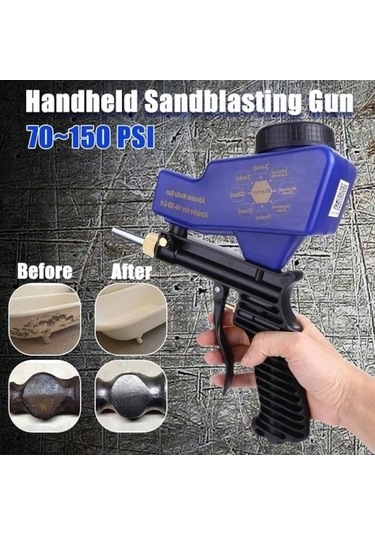 Pazly Yerçekimi Taşınabilir Kumlama Tabancası Havalı Patlatma Pas Mavi Makinesi Jms Cihazı Ayarlanabilir