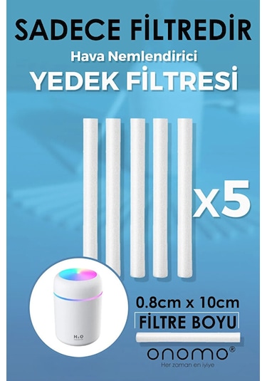 Hava Nemlendirici Buhar Makinesi Filtresi 5 Adet Universal - 0.8cm X 10cm