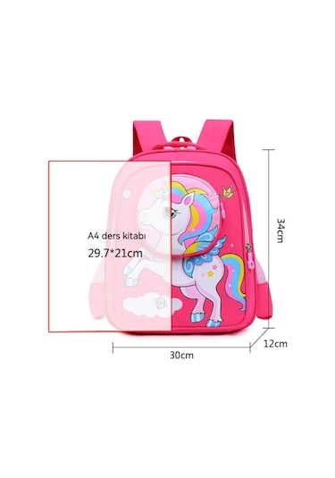 Yeiuyi7 Karikatür Desen Şekli 3 İla 8 Yaşında Anaokulu Çocuk Okul Çantası Kırmızı