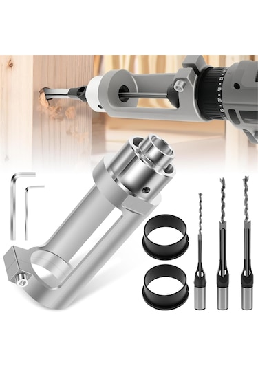 Xurunkeji Matkap Uçlu Kare Delik Matkap Ucu Adaptörü, Kesme Aparatı, Delik Matkabı Sabitleme Tutucu, Ahşap İşleme İçin Elektrikli Alet