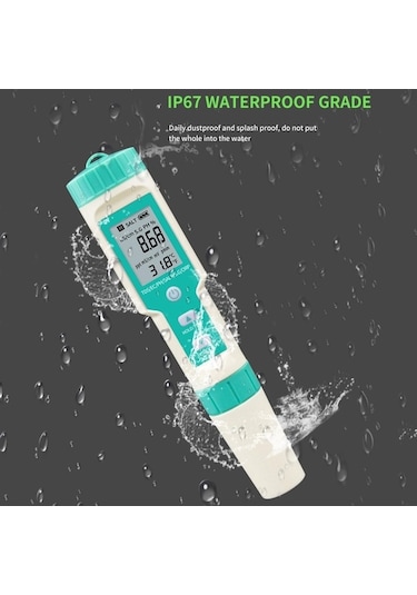 Trendooze Test Temp Tds Suntek Su Sıcaklık Sg Ph Orp Ölçer Kalitesi Ec Wx