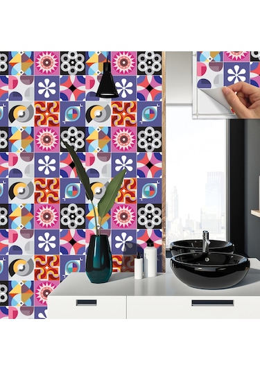 Tink KENDİNDEN YAPIŞKANLI ŞEKER DESENLİ PVC KARO 30X30 CM