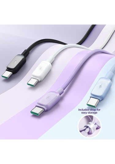 Joyroom S-ac027a14 Çok Renkli Seri 3a Usb'den Usb-c / Type-c Hızlı Şarj Veri Kablosu, Uzunluk: 1,2m