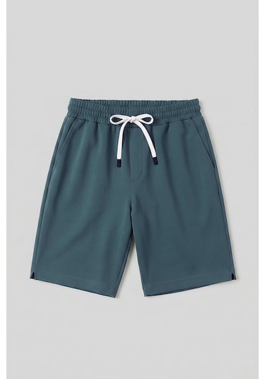 Tommy Life Orman Yeşili Standart Fit Basic Arka Cepli Erkek Şort - 81314 Yeşil