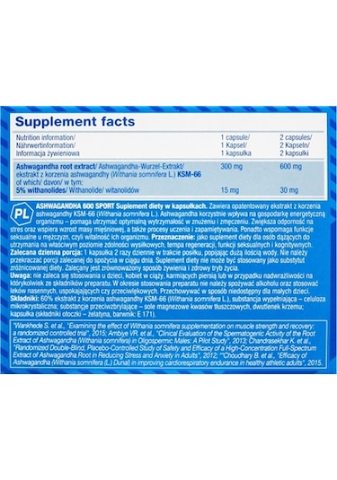 Olimp Ashwa/gandha Ksm66 60 Kapsül