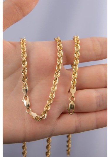 14 Ayar Altın Işıltılı Burgu Halat Set 3.90 Mm