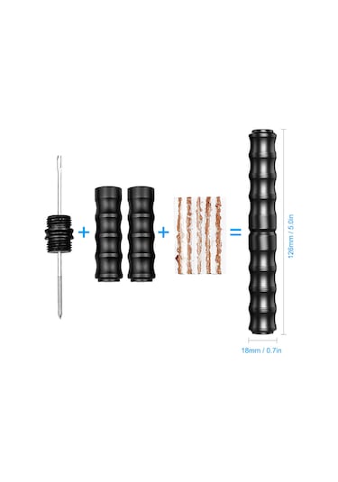 Ranyeek Dağ Ve Yol Bisikletleri İçin 2'si 1 Arada Lastik Tamir Seti - Çelik İğneli Alüminyum Kutu Çok Renkli
