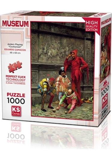 20662 Jesters Playing Cochonnet 1000 Parça Puzzle -nessiworld Puzzle
