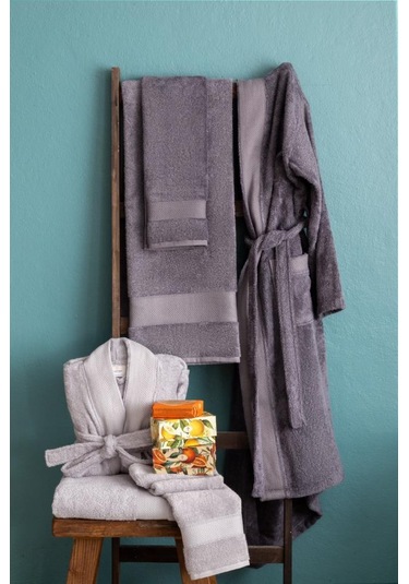 Apricitas Home Bambu Gri-antrasit Aile Seti Gri