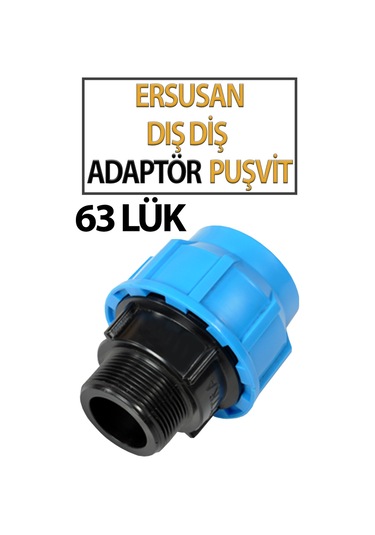 63 Mm Dış Diş Adaptör Boru Ve Hortum Bağlantı Aparatı
