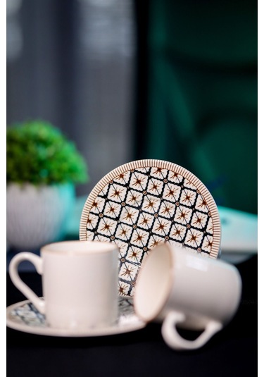 Beste 12 Parça 6 Kişilik Porselen Kahve Fincan Takımı