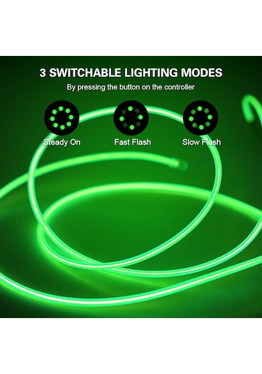 Samdoo Kırmızı Işıklı Scooter Araba Ambiyans Lambası - 200cm Led Şerit, Abs Malzeme, Uyarı Ve Takip Fonksiyonu