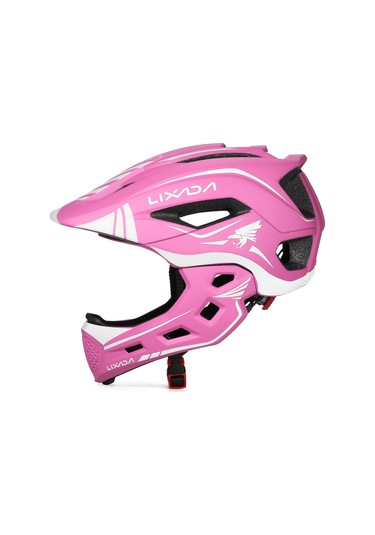Lixada-Çocuklar Ayrılabilir Tam Yüz Kask Çocuk Sporları Yb18542P Pembe
