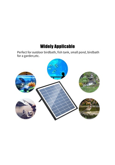 Lemestar 6 Nozzle Güneş Enerjili Çeşme Pompası - 1500mah Pil, Bahçe & Akvaryum İçin Otomatik Su Fıskiyesi 45cm Yükseklik