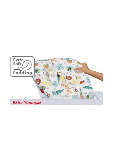 HOLMER Leke Tutmaz Organik Mama Sandalyesi Minderi & Kılıfı Max-M