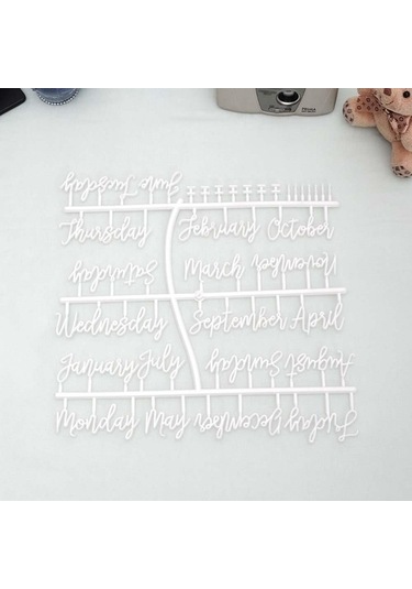 Gün Ay El Yazılı Beyaz Harf Seti, Yazı Panosu Için