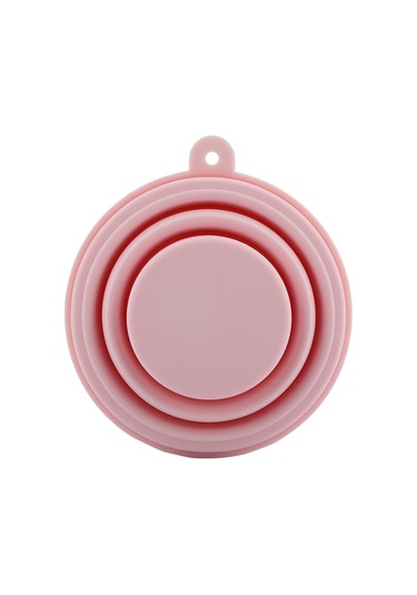 Yaozixa Pembe Silikon Katlanabilir Matara - Taşınabilir, Isı Saklayıcı Kapağıyla, Dış Etkinlikler İçin 230ml