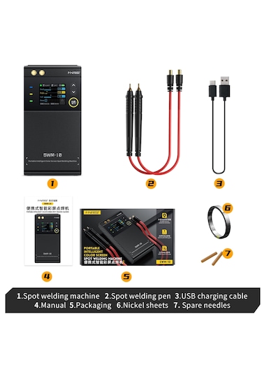 Fnirsi Swm-10 Taşınabilir Akıllı Renkli Ekran Nokta Pil Punta Mak