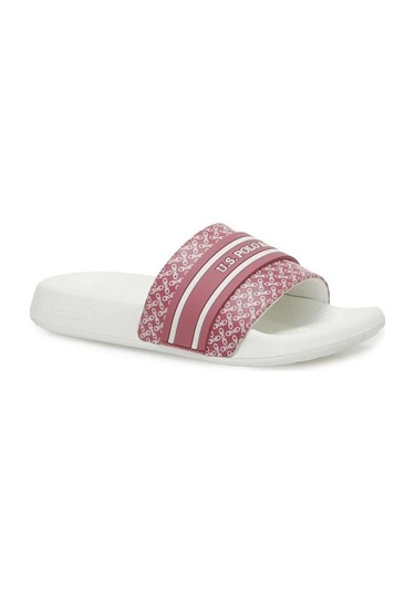 U.s. Polo Assn. 4m Luel 4fx Beyaz Pembe Kadın Terlik Beyaz