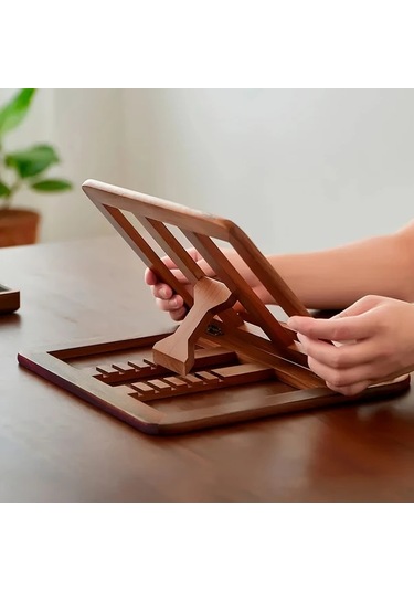 Willowhaven Ahşap Renk Katlanır A Tipi Dizüstü Bilgisayar Standı Soğutucu Sistem Ergonomik