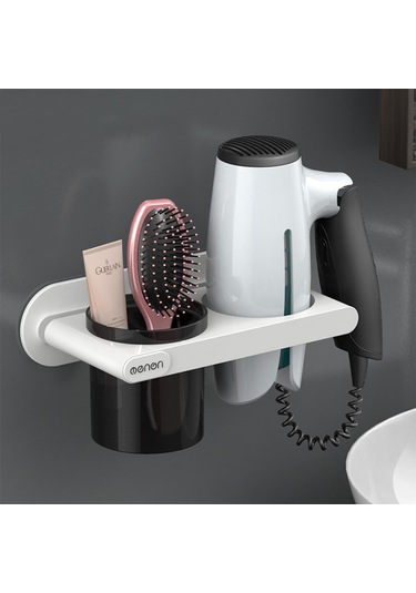 Mengni-menen Saç Kurutma Makinesi Tutucu Duvara Monte Saç Beyaz Diğer