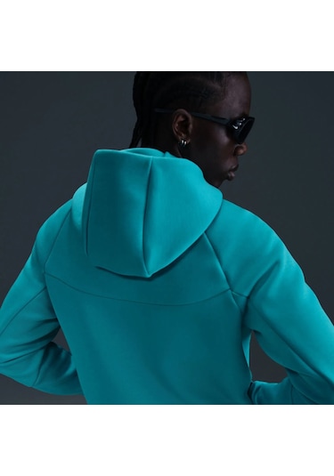 Nike Fleece Windrunner Tam Boy Fermuarlı Erkek Ceketi-sportxoutlet Mavi