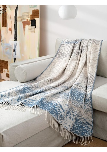 Tv Diz Battaniyesi Pamuk Morena Mavi