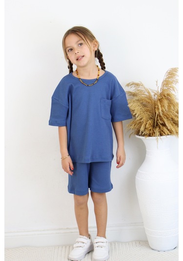 Raporlu İnterlok İkili Takım İndigo