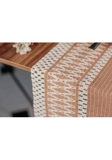 Dolce Casa Masa İçin Dekoratif Yastık Örtü, 35x145 167186624 Kahverengi