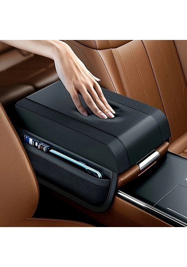 Xuweiwei 1 Adet Siyah Evrensel Deri Konsol Kolçak Koruyucu Depolamalı