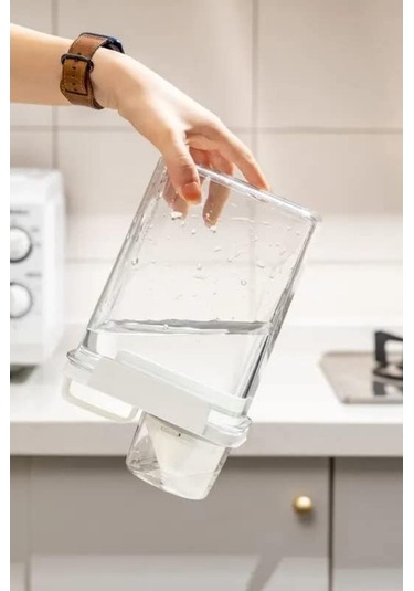 Novahub 3 Lü Sızdırmaz Depolama Kapağı, 1800 Ml Saklama Kabı Erzak Şeffaf