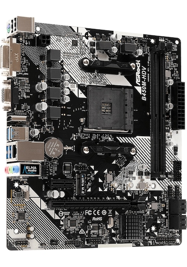 ASRock B450M-HDV R4.0 AMD B450 3200 MHz DDR4 Soket AM4 mATX Anakart