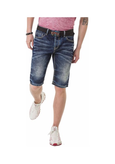 Ck251 Mavi Kot Şort Mavi